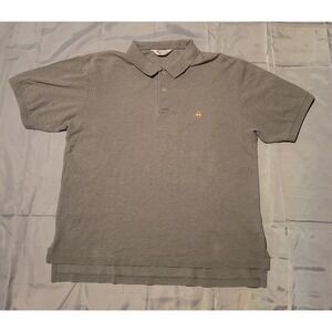 VTG Brooks Brothers Golden Fleece Polo Shirt Gray Large USA 100% Cotton‎ Vintage